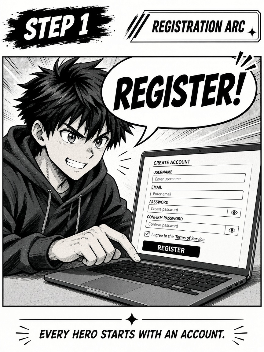 Manga panel: register your company